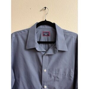 UNTUCKit Mens XL Long Sleeve Shirt 100% Cotton Navy Check